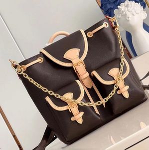 Mini zaino di lusso di design per uomo e donna Borsa sportiva da esterno per studioso Zaino in vera pelle di buona qualità con coulisse Dimensioni 21 cm