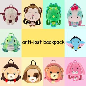 Cartoon Plush Backpack Baby Girl Boy Cute Anti-lost Bag Toddler Safety Harness Walker Strap Leash Kids Kindergarten Schoolbag 231226