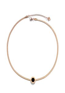 Hänge halsband choker halsband rose guldmoment smycken graverade med romerska siffror kedja cirkel solitären Dainty Multi264Q8006696