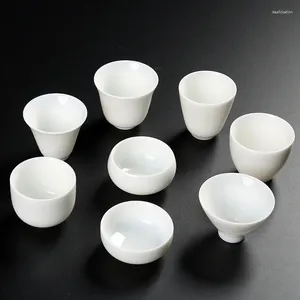 Tassen 1 stücke Kleine Keramik Kungfu Tasse Keramik Teetasse Mini Espresso Kaffee Porzellan Chinesischen Stil Wein Glas Haushalt Teetassen