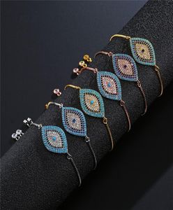 Klassisk design koppar turkiska blå onda ögon charm armband djävul ögon smycken för älskare gåva7854434