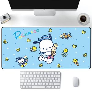 Descansa Pochacco Mouse Pad Grande Gaming Mousepad Pc Gamer Computador Office Mouse Mat Xxl Silicone Teclado Tapete de mesa Laptop Mausepad