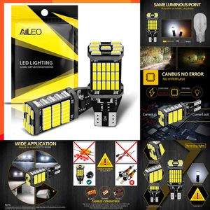 Atualização de carro AILEO 2PCS T15 W16W 921 912 T16 902 Lâmpadas LED de alta potência 45pcs 4014SMD Super Bright 1200LM Substituir para carro invertendo luz branca