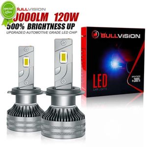 ヘッドライト新しいH4 LED 120W H7 LEDキャンバスH1カーヘッドライトH9 H8 H11 H1 9005 9006 120W 60000LM 6000Kカースタイリングオートヘッドランプフォグライト電球