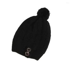 Berretti Donna Inverno Pelliccia Lavorata A Maglia Cappello Slouchy Beanie Cap Caldo