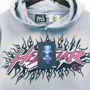 Designer hellstar hoodie Mens womens High Street sweatpants sports tracksuit black pink blue grey green Y2K Hooded Loose Hip Hop streetwear Hoody