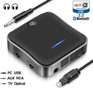 Konektörler Bluetooth 5.0 Verici Alıcı Aptx HD Düşük Gecikme Ses 3.5mm AUX/RCA/SPDIF BT Müzik Kablosuz Adaptörü TV/kulaklık/araba için