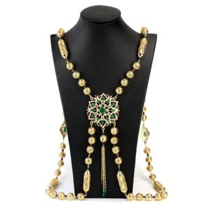 Sunspicems Gold Color Moroccan Wedding Dress Chest Shoulder Link Chain for Women Caftan Back Jewelry Ethnic Bijoux4512595