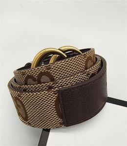 Fashion Luxury Belts Plaid Flower Striped Leather Belt Designer Men039s And Women039s Highquality Belt 38CM9755600