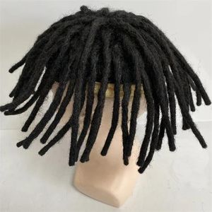 الباروكات 8 بوصات أنظمة الشعر البشرية الماليزية البكر اللون البني الداكن 1 ب# dreadlocks topper وحدة PU كاملة للمرأة السوداء