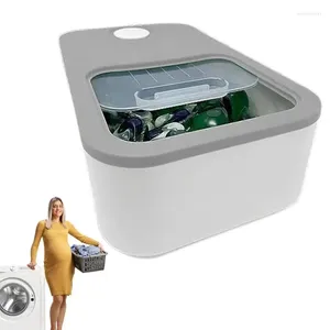 収納ボトルランドリー洗剤ディスペンサーlid食器洗い機ボックスハウスウェアキッチン付きエア密光洗浄パウダー漂白剤容器