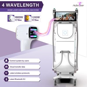 Máquina de remoção de pêlos a laser de diodo de 4 comprimentos de onda 755nm / 808nm / 940nm / 1064nm Remoção permanente de pêlos a laser para mulheres e homens, pernas faciais, braços