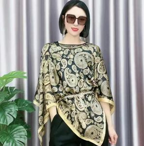 Ny Li Jin Satin Multifunktionell Pullover Shawl Womens Fashion AllMatch Online Selling Product Sun Protection Clothing Prin5715981
