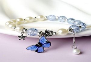 Charm Bilezikler İnci Kristal Ara Ara Boncuk Kelebek Denizyıldız Hayvanları Kızlar Kızlar Tatlı Bilek Zincirleri Boncuk Bileklik Jewlery Hediye3477494