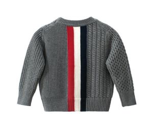 Abbigliamento per bambini di marca Neonati maschi Pullover caldi in cotone Maglioni a righe per bambini Cappotto invernale lavorato a maglia allentato 24M10T 2112278269160