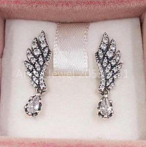 Stud Dangling Angel Wing Stud Earrings Authentic 925 Sterling Silver Studs Fits European P Style Studs Jewelry Andy Jewel 298493C015126088 1RHJ