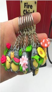 Anime Tonari No Totoro Keychain Bag Car Key Chain Cat Pendant Figure Keyring Birthday Gift Mix 24pcsLot Whole High Quality5340658