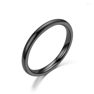 Anéis de cluster 2mm extremamente fino redondo personalidade feminina anel de cauda moda tendência meninas únicas