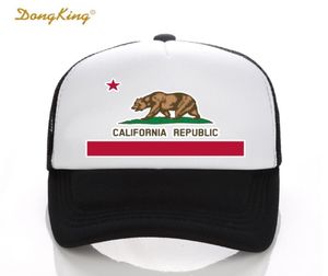 Dongking Fashion Trucker Hat California Flag Snapback Mesh Cap Retro California Love Vintage California Republic Bear Top D18110601879429