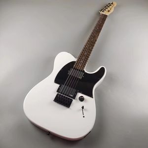 Tailai E-Gitarre, importiertes Holz und umweltfreundliche Farbe, weiß, EMG-Tonabnehmer, gute Klangqualität, blitzfreier Versand