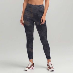 Lu Lu Pant Align Pant Align Pantaloni da donna a vita alta con look atletico per Tie Dye Nono Pantaloni Asciugatura rapida Leggings aderenti Yoga Lemon LL donna