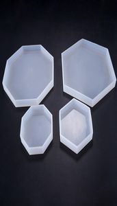 DIY Silicone Epoxy Mold Hexagon och åttkantig flexibla silikonformar Desktop Decoration Mögel MANUAL Craft Tool Supplies for Jew9025335