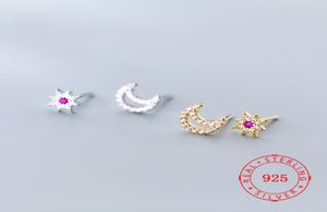 Bütün Meksika Stud Takı Eşsiz Tasarım 925 STERLING Silver Moon ve Star Micro Pave CZ Stud Küpe Kadınlar İçin Yüksek Kalite 1643183