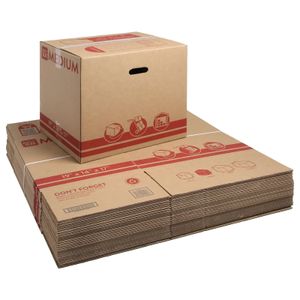 PenGear Mittlere Recycling-Verpackung Umzugsaufbewahrungsboxen 19 Zoll L x 14 Zoll B x 17 Zoll H Kraft 25 Stück 231225