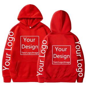 Özel Hoodies DIY Metin Görüntü Baskı Yüksek Kaliteli Giysiler Özelleştirilmiş Spor Gündelik Sweatshirt Boyutu XS-4XL Noel Hediyesi 231226