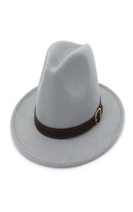 Vintage Wool Felt Fedora Hat Wide Brim Ladies Trilby Chapeu Feminino Hat Women Men Jazz Church Godfather Sombrero Caps6217218