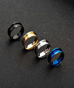 Anéis em branco de metal feitos à mão de 8 mm DIY jóias fazendo suprimentos craft3182423