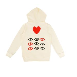 Designer Hoodie Sweatshirts men women Zipper loose coat Play Sweatshirt Commes Cardigan Des Small Red Heart jacket Garcons Standard Fleece Casual Jumpers qo