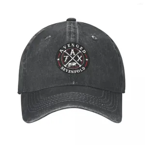 Bollmössor Vintage Logo A7X Men Kvinnor Baseball Cap Skeleton Death Metal Ejressed Washed Hats Casual Outdoor Activity Gift Pappa Hatt