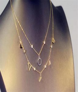 Kvinnor Casual Geometric Alloy Link Chain Pendant Halsband Nytt modehalsband kan vara hel med presentförpackning6166175