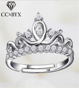 Crown Rings for Women S925 Silver Open Justerbara modesmycken Ringen Bridal Wedding Engagement Luxury Accessories 7764577044