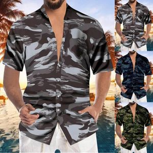 Magliette da uomo Moda Tempo libero Mare Spiaggia Manica corta Stampata Top Camicia estiva ampia Vestibilità casual slim oversize