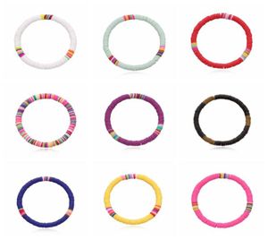 12st mjuk lera surfare afrikanska pärlor choker färgglada gelé armband elastiska handgjorda boho lättvikt för kvinnor flickor 6mm sommar b7681488