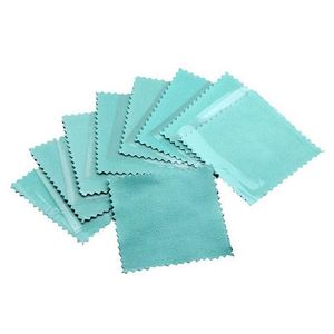 200pcs 8 8cm Silver Jewelry Tool Polishing Cleaning Wiping Cloth Opp Bags Individual Packing Microfiber Suede Fabric262n