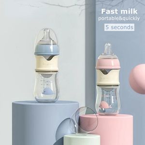 5 Secondi Baby PPSU e materiali per biberon in vetro Widebore Quick Flush Anticolic Born Milk Training Accessori per l'alimentazione Acqua 231225