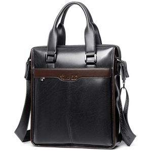 Briefcases 2023 Men's Briefcase Business Shoulder Bag Designer Bags Split Leather Messenger Bags Vertical Handbag Bag Travel Bags
