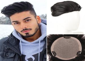 Synthetic s LUPU Short Replacement Hair Piece Fringe Top Clres pins For Men Baldness Clip In Natural 2301145387109