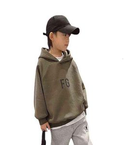 Essentials Children039S tröja Autumn and Winter Style Plush Korean Style Foreign Style Top Men039s Warm Hooded Long Sleeve9249414