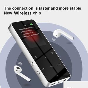 Alto-falantes portáteis 1,8 polegadas Touch Sn Mp4 Music Player de alta fidelidade Bluetooth 5.0 Cartão de suporte embutido Walkman Gravação Drop Delive Dh0X2