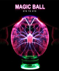 Novel Magic Plasma Ball Light 3456 Inch Night Light Christmas Kids Gift Glass Plasma Lamp Party Decor Table Lights 2010284027820