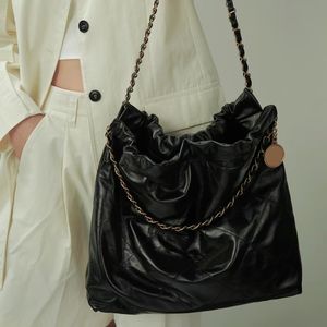 Kadınlar için Moda Alt Koltuklu Omuz Çantaları Altın Gümüş Sikke Zinciri Bağlantı Strap Çöp Alışveriş Çantası Lady Luxury Tote Bag Kız El Çantası Çanta ile