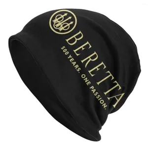 Berets Beretta Gun Logo Logo Bonnet Hats Street Thitting Hat для мужчин Женщины Осень Зимние теплые военные черепа шапочки шапочки