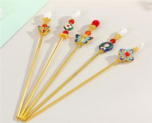 Other 1PC Vintage Butterfly Pearl Hairpin Hair Sticks For Women Ethnic Chinese Style Metal Hairpins Headwear Acessory Jewelry H15759136