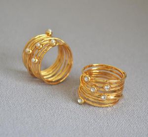 Pierścień Pearl Pierścień Zielony Szmaragdowa biżuteria 18k żółte złoto Pierścionki Kobiety Pierścionki z prezentami Wysoka jakość2435748