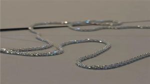 Populära 925 Sterling Silver Galaxy Shine Clavicle Chain Necklace Ladies Fine Jewelry Wedding Party Atmospheric Birthday Gift4342518