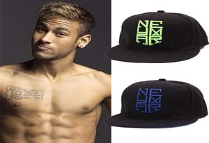 Luksusowy projektant Wysokiej jakości czarny Neymar Jr NJR Brazylia Brazylia Baseball Caps Hip Hop Snapback kapelusz Chapeu de Sol Masculino Bone2395943